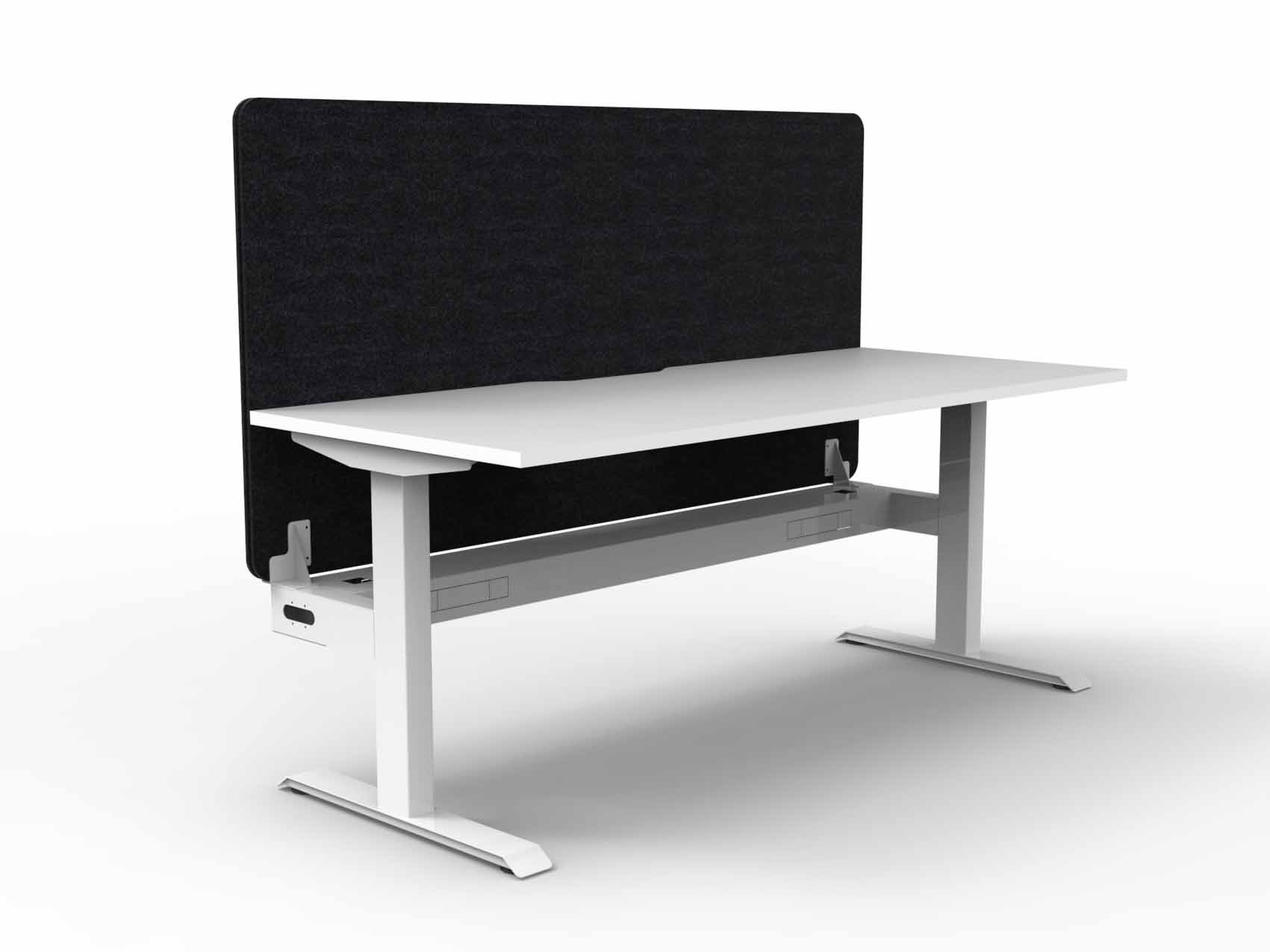Boost Static Single Sided Workstation with Cable Tray and Eco Screen